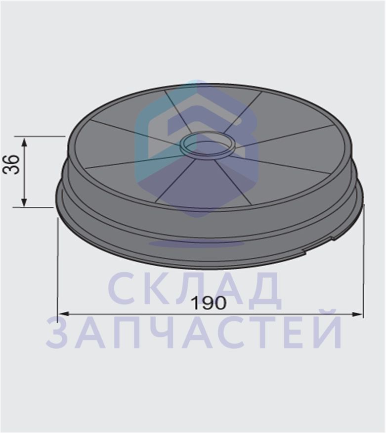 Фильтр угольный для вытяжки, оригинал Ariston C00088594