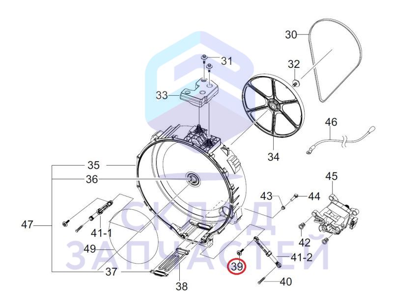 Направляющая, оригинал Samsung DC61-03012A