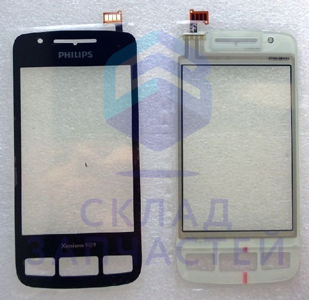 004120004621 Philips оригинал, сенсорное стекло (тачскрин) (black)