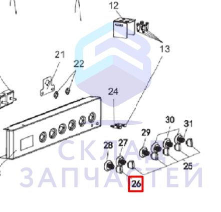 0530013978 Haier оригинал, ручка регулировки температуры