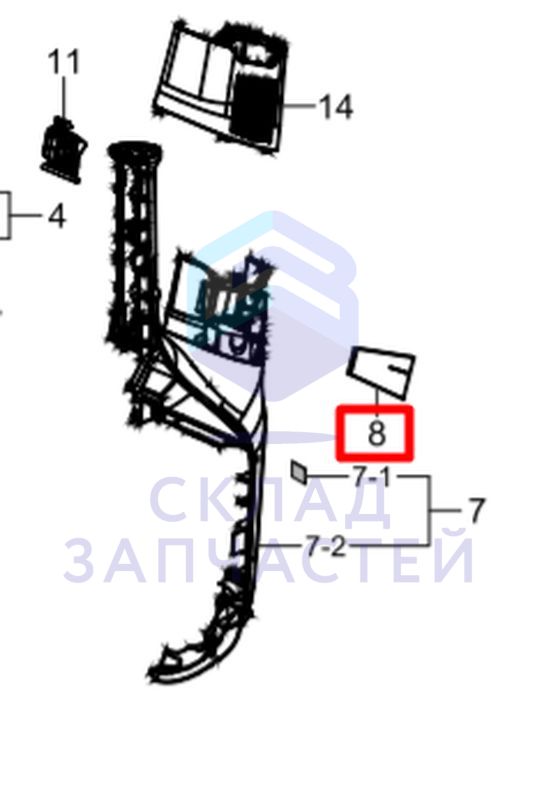 Возжушный фильтр, цвет черный, T3.0, W32, L67, оригинал Samsung DJ63-01528A