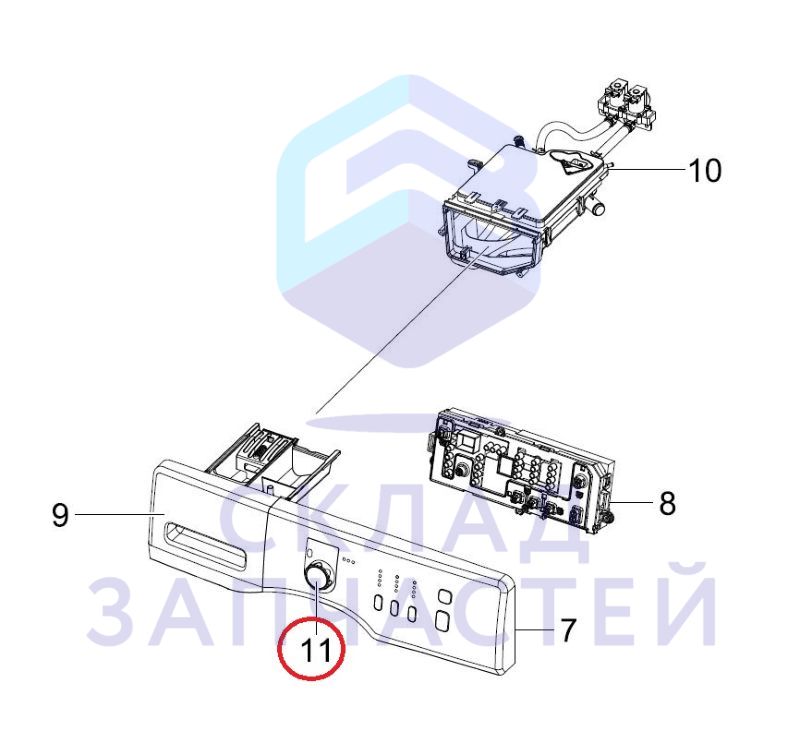 Кнопка, оригинал Samsung DC64-02110E