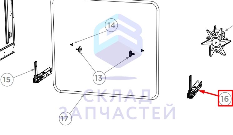0290100709 Haier оригинал, петля двери, правая