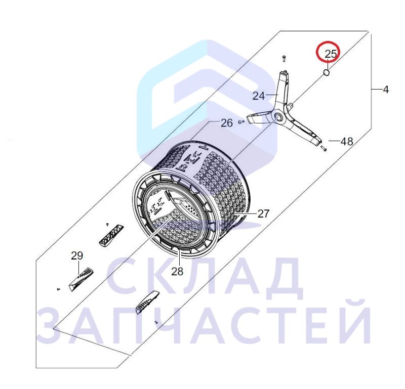 Шайба/прокладка, оригинал Samsung 6031-001632