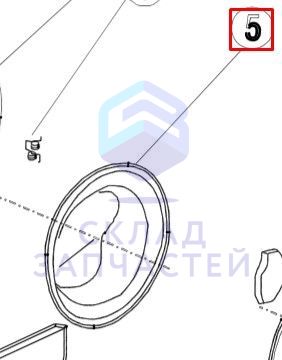 0021400008 Haier оригинал, Стекло люка