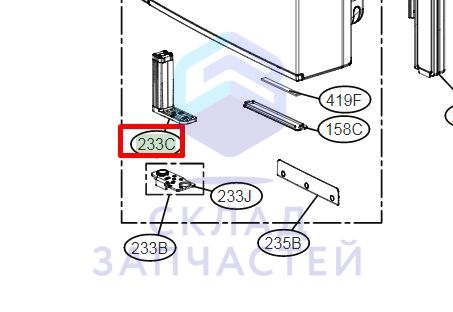 Узел шарнира, центральный, оригинал LG AEH36821920