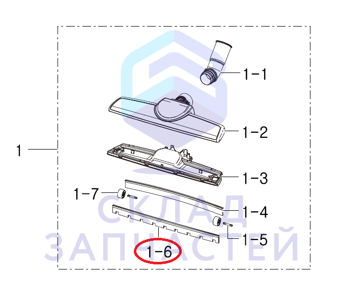 Держатель щётки, оригинал Samsung DJ61-01494A