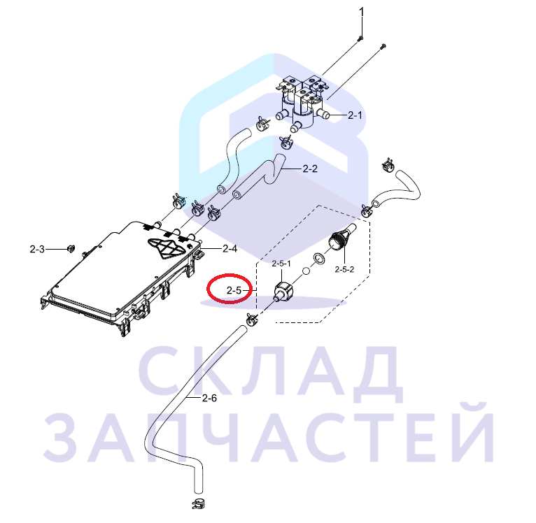 DC93-00306A Samsung оригинал, Соединительные элементы для патрубка в сборе