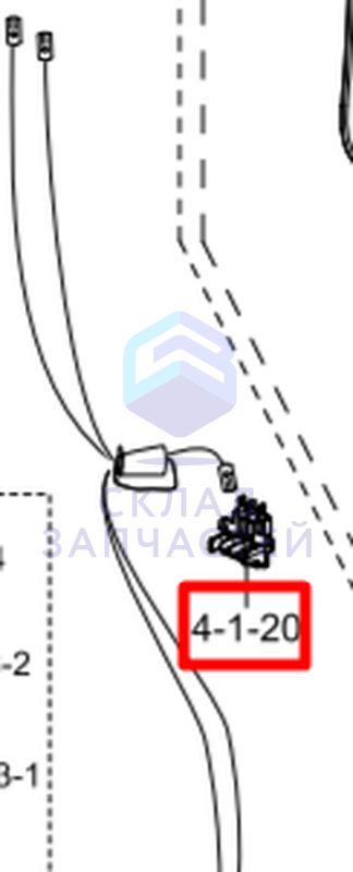 Клемма держателя в сборе, цвет черный, оригинал Samsung DJ97-02368A