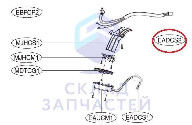 Шлейф изолированный, оригинал LG EAD61889804