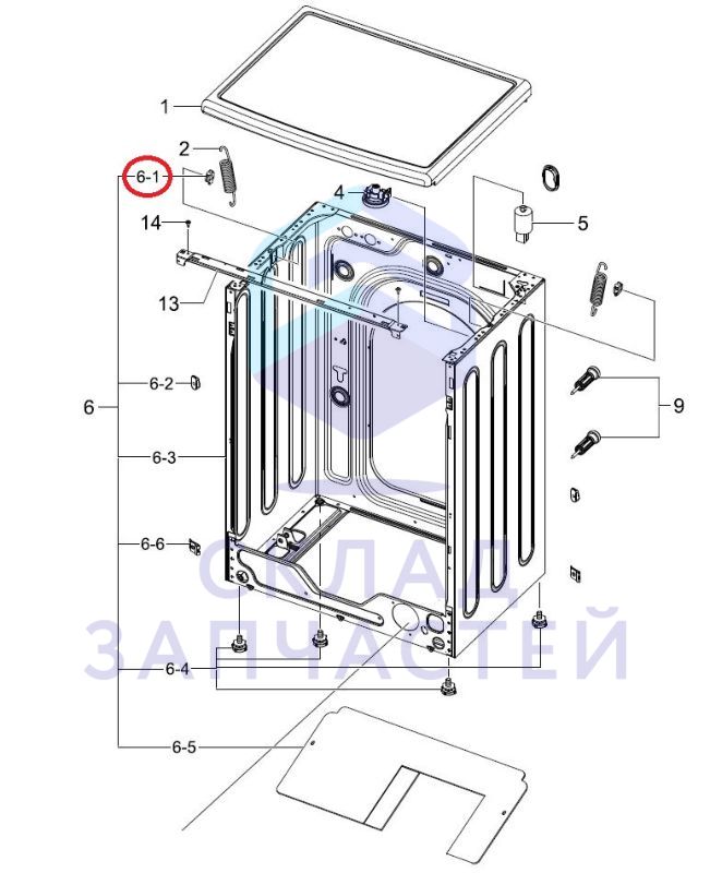 Направляющая, оригинал Samsung DC61-02140A