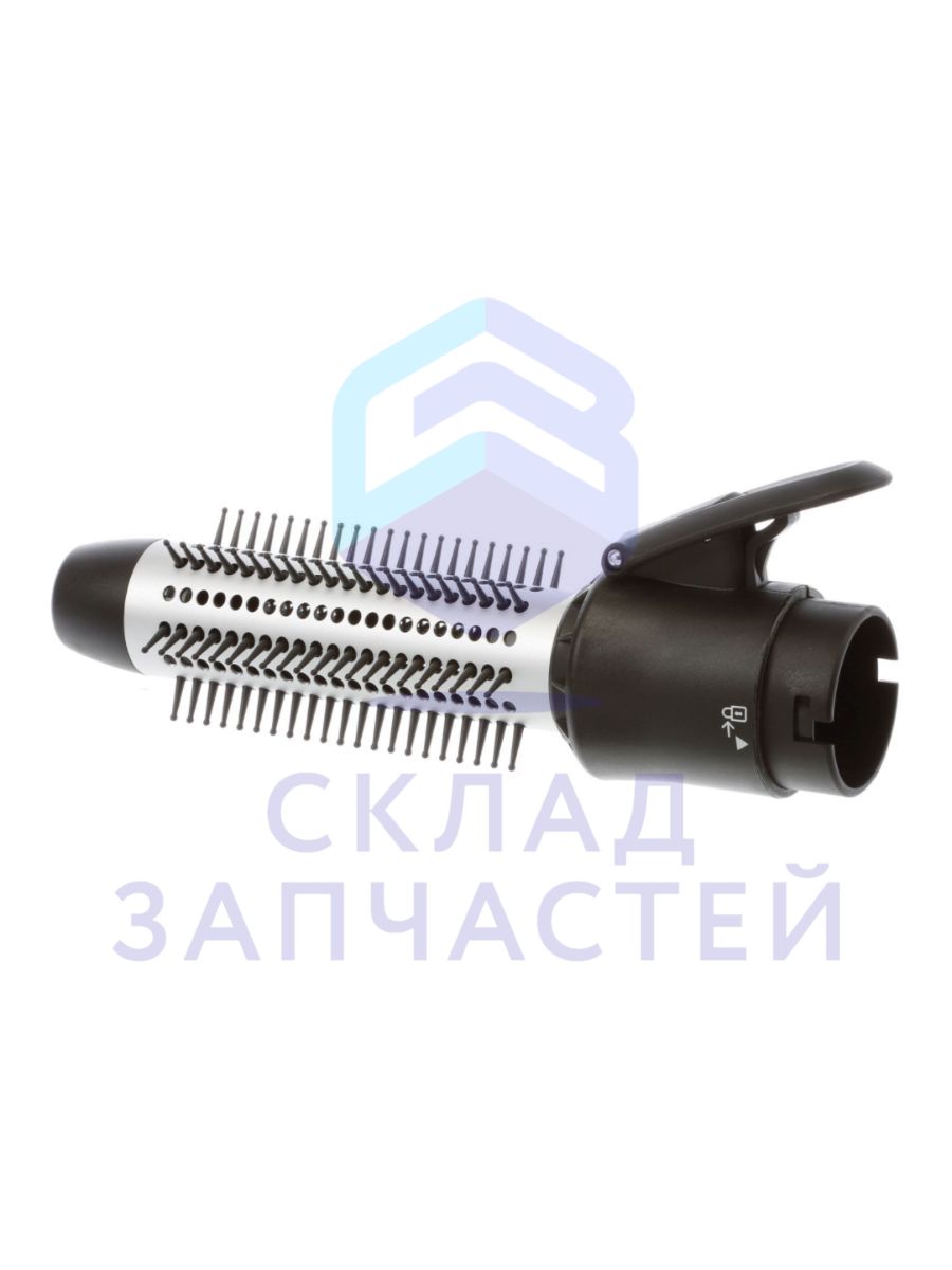 12007007 Bosch оригинал, щетка для укладки с зажимом, d=30mm, (цвет: черная/серебристая)