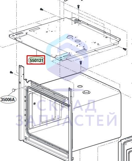 Термоизолирующий кожух, оригинал LG 5012W0N007G